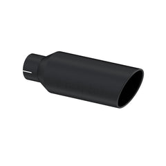 MBRP Exhaust T5163BLK Tip. 5in. O.D. Angled Rolled End. 3in. inlet 15in. in length. BLK.