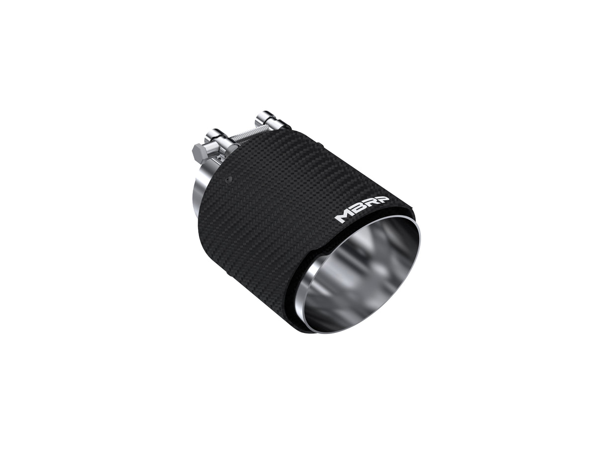 MBRP Exhaust T5180CF Tip. 4.5in. O.D Out. 3in. ID. Dual Wall. CF T304