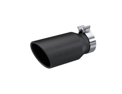 MBRP Exhaust 4.5in. OD; 3.2in. inlet; 10in. in length; Angled cut Rolled End; BLK