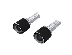 MBRP Exhaust 5in. OD Dual Wall Angle Cut Carbon Fiber Exhaust Tips, Sold in Pairs.