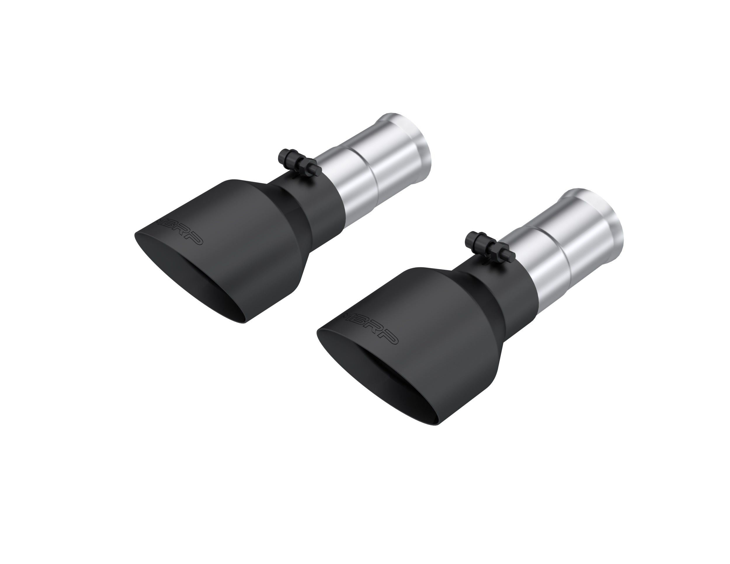 MBRP Exhaust 5in. OD Dual Wall Angle Cut BLK Exhaust Tips, Sold in Pairs.