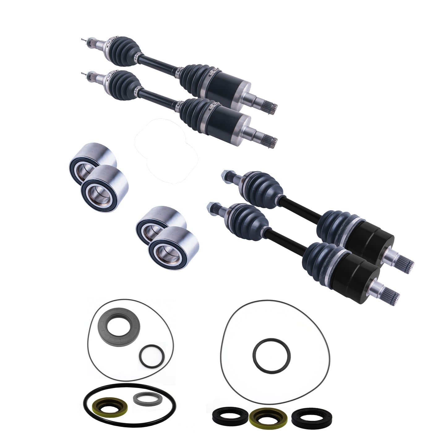Can-Am Outlander Renegade Front & Rear CV Axles Wheel Bearings Differential Seals Bundle
