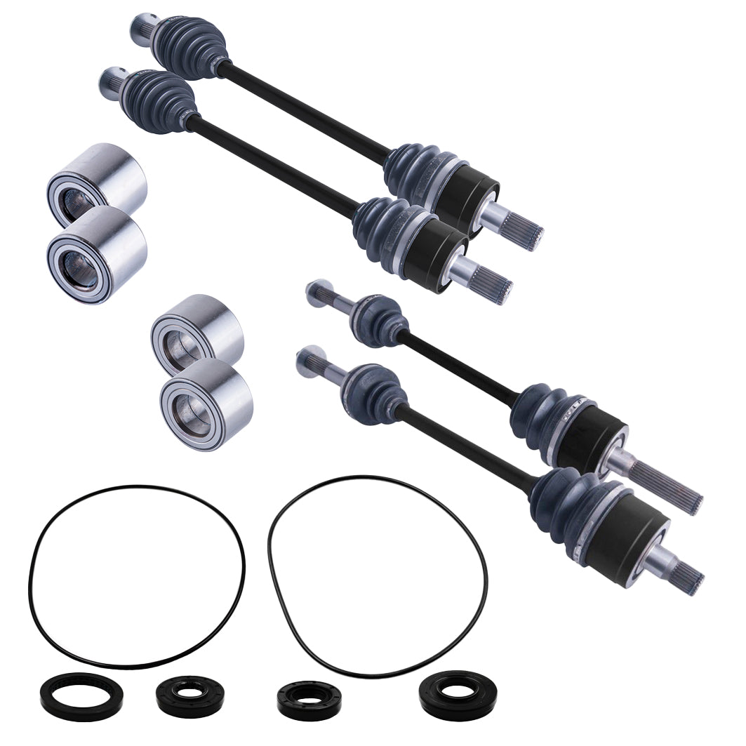 Kawasaki Teryx 750 Front & Rear CV Axles Wheel Bearings Differential Seals Bundle