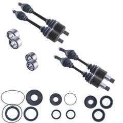 Polaris RZR 800 50" Front & Rear CV Axles Wheel Bearings Differential Seals Bundle