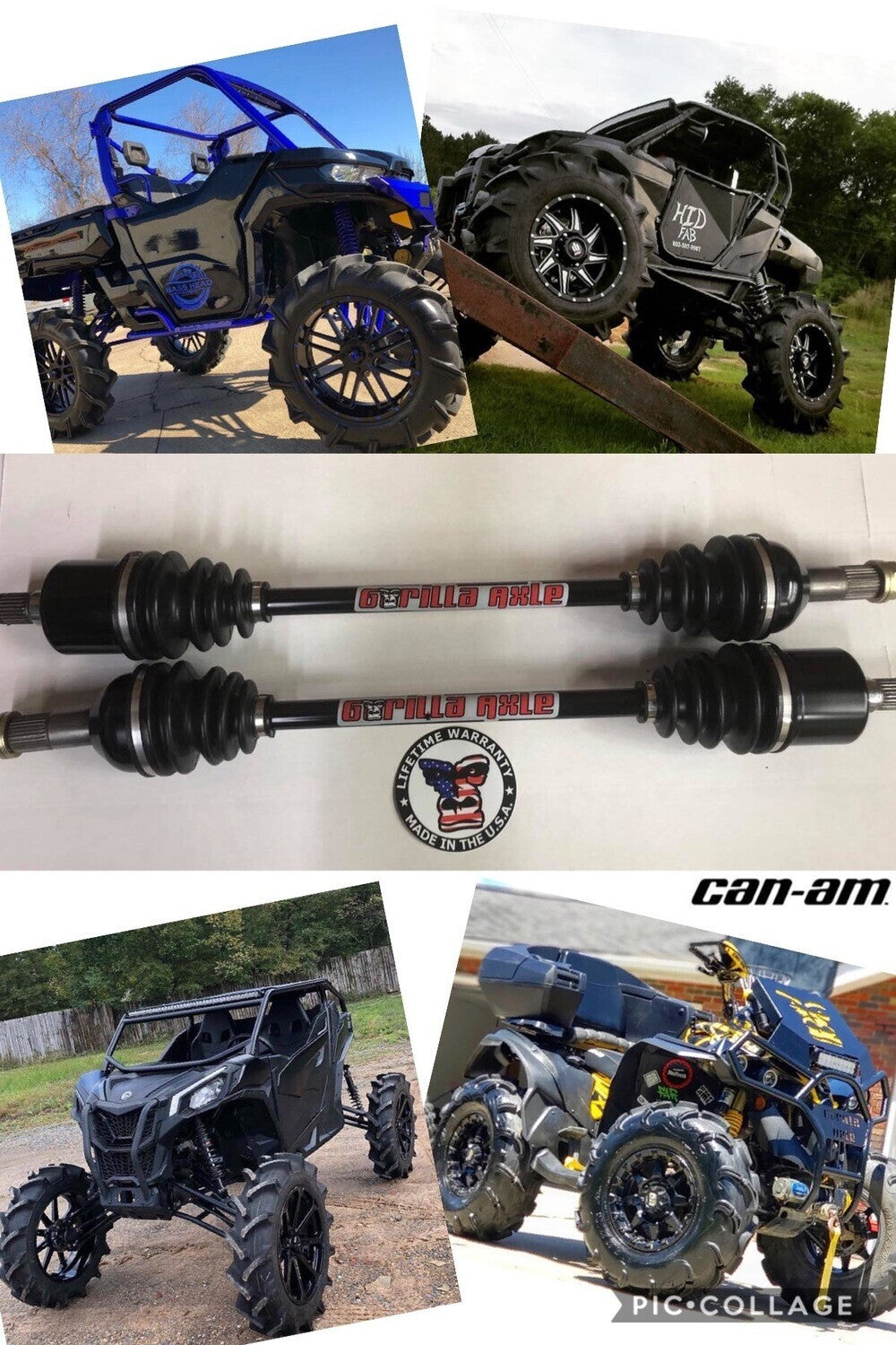 Can Am UTV and Side by Sides GORILLAS (price is per axle)