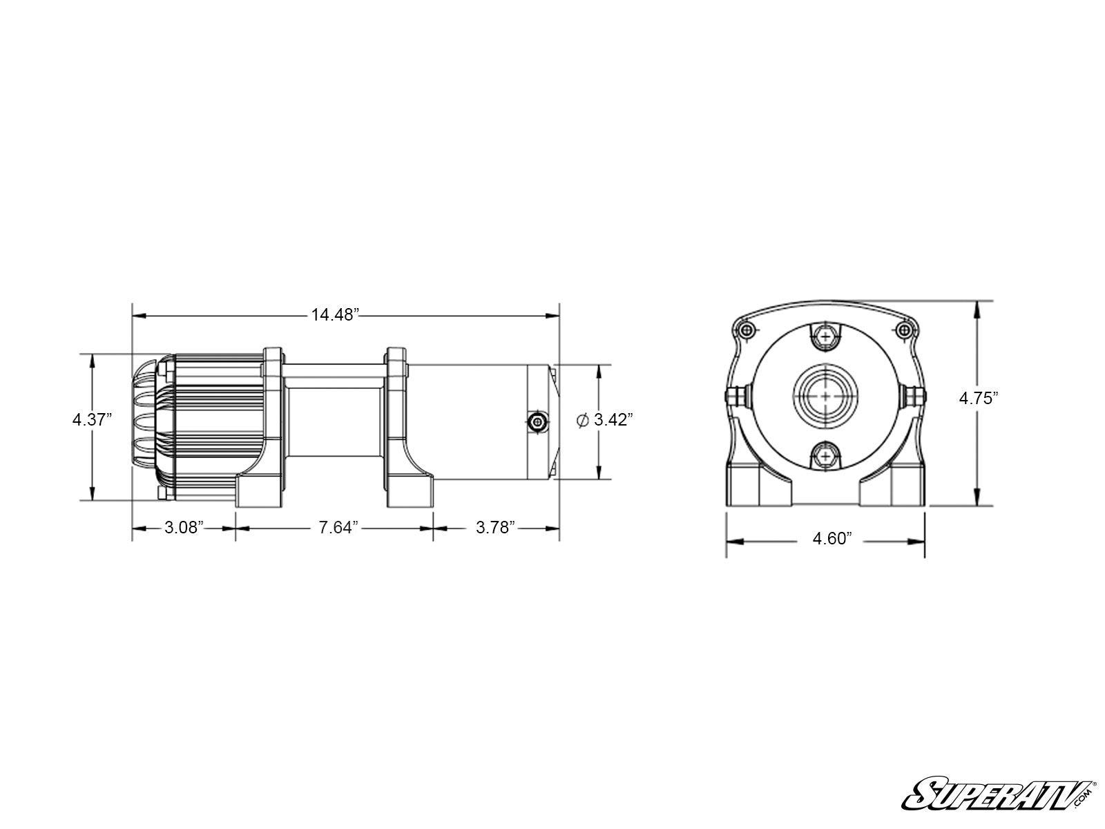4500 Lb. UTV/ATV Winch (With Wireless Remote & Synthetic Rope)