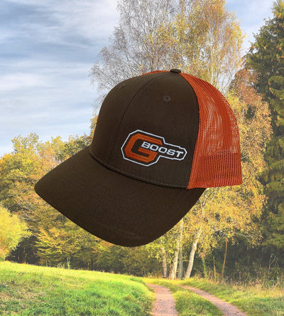 Gboost Low Pro Trucker Hat - Brown/Dark Orange - GBTHAT-ORANGE
